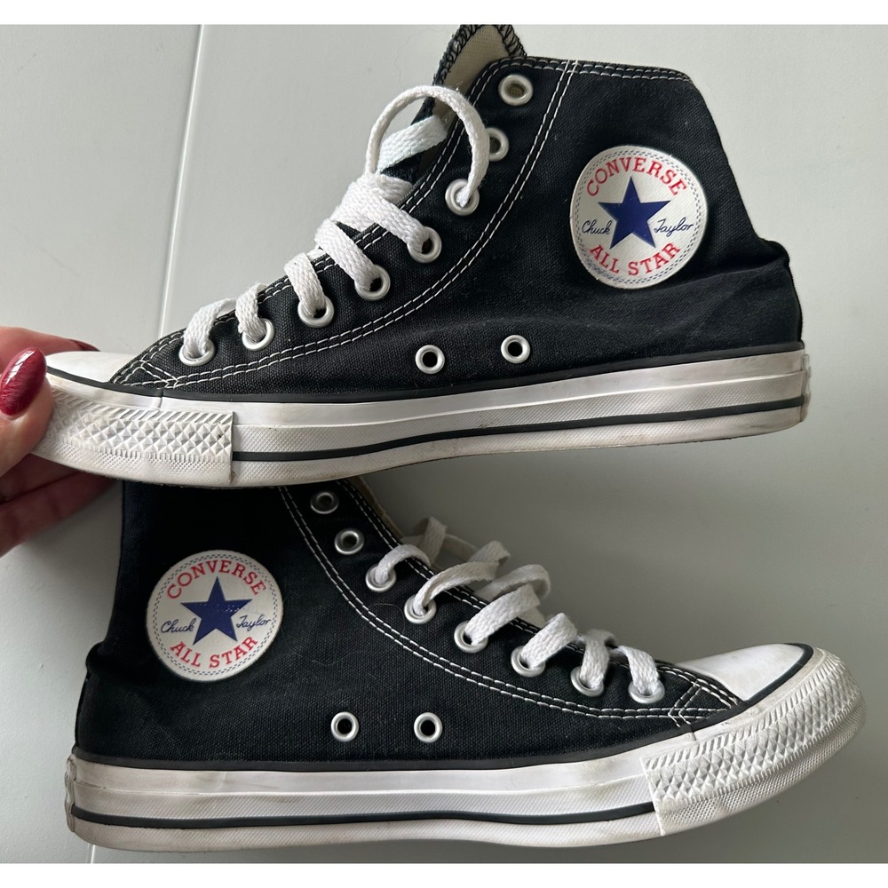 Converse Chuck Taylor All Star High Top Black Canvas Sneakers M9160 Mens 7 Wos 9